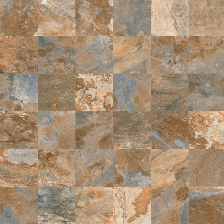 Dalle extérieur effet pierre Krabi 2.0 terre R11 60x60 cm
