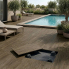 Dalle extérieur effet bois Upala marron 2.0 R11 40x120 cm