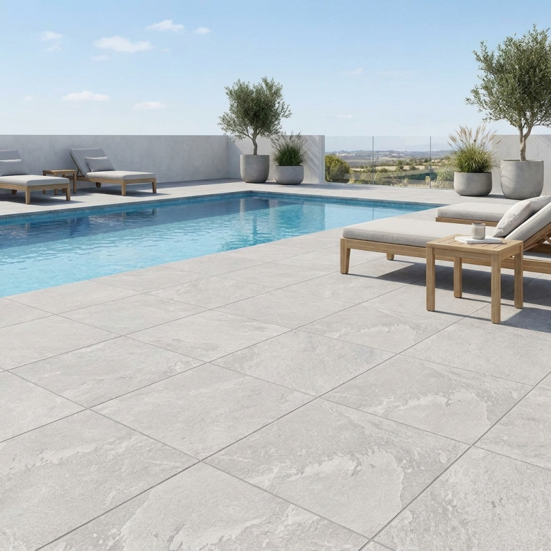 Dalle extérieur Onyx 2.0 pearl R11 60x60 cm