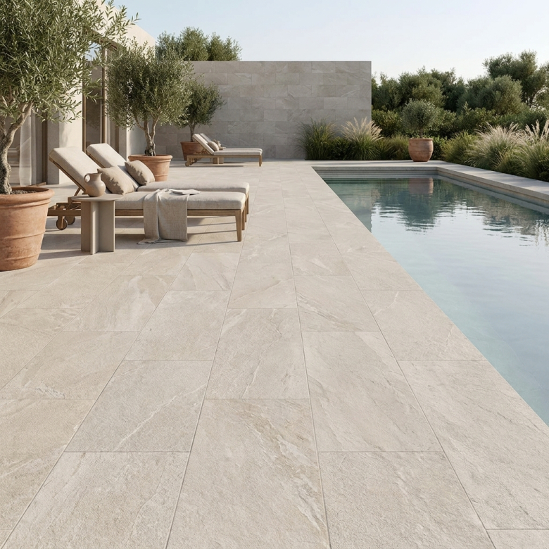 Dalle extérieur effet pierre Onyx 2.0 sand R11 60x120 cm