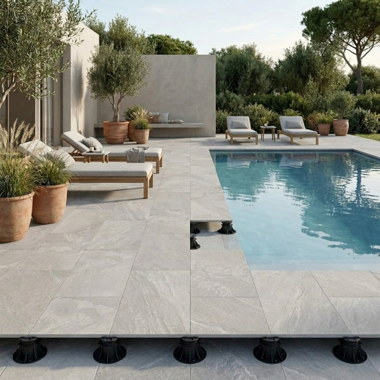 Dalle extérieur effet pierre Onyx 2.0 pearl R11 60x120 cm