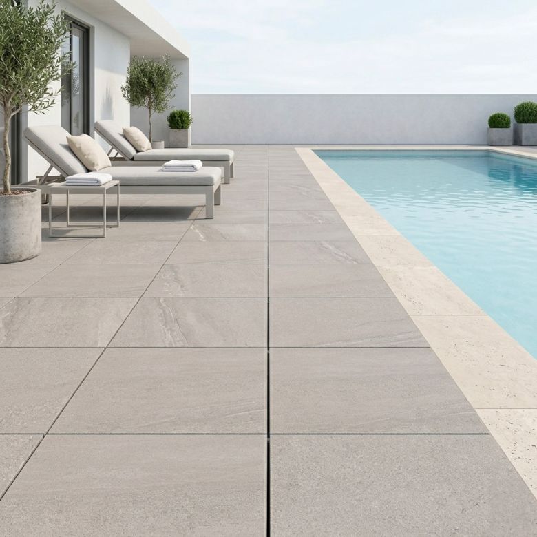 Dalle extérieur Tikal 2.0 Perle R11 60x60 cm