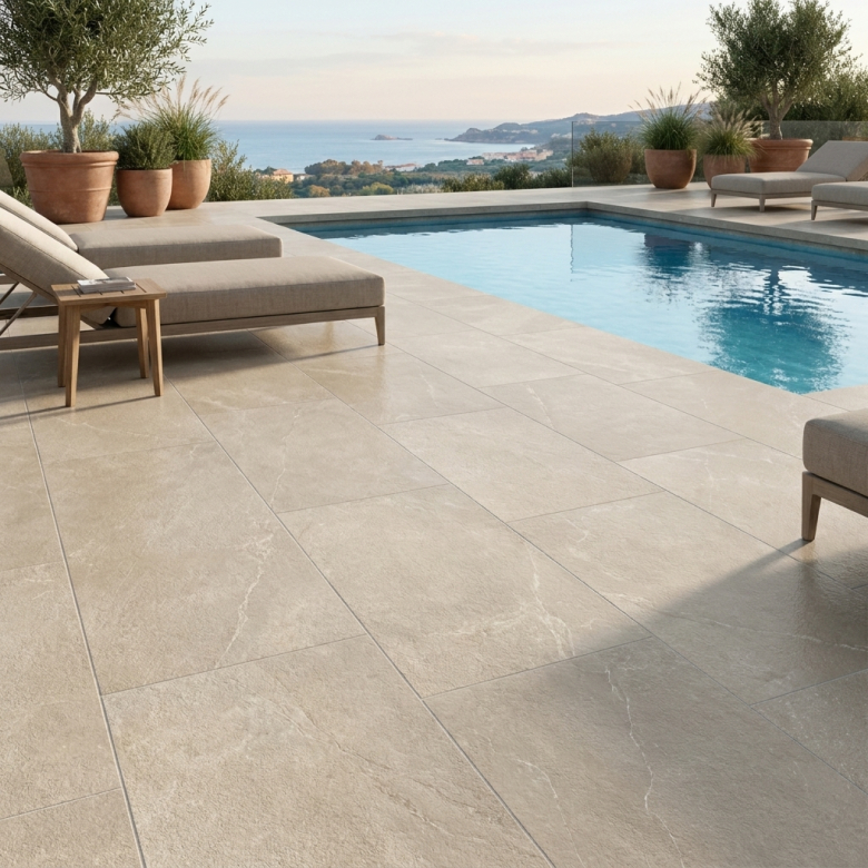Dalle extérieur Opale 2.0 beige R11 60x120 cm