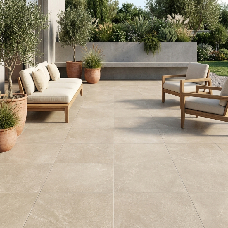 Dalle extérieur Opale 2.0 beige R11 60x60 cm