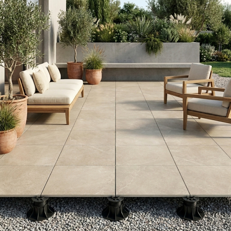 Dalle extérieur Opale 2.0 beige R11 60x60 cm