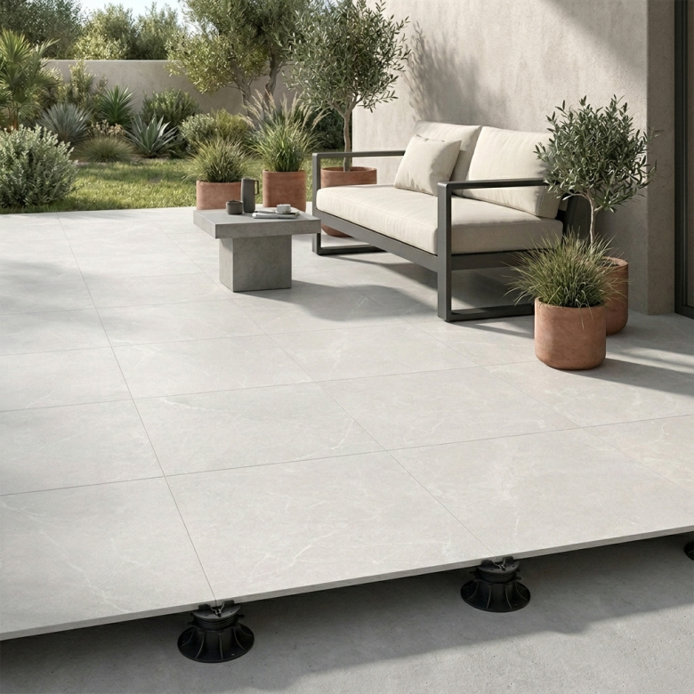 Dalle extérieur Perle 2.0 white R11 60x60 cm