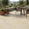 Dalle extérieur effet pierre Dolomie Miel 2.0 R11 60x120 cm