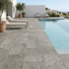 Dalle extérieur effet pierre Dolomie Terre 2.0 R11 60x120 cm