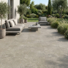 Dalle extérieur effet pierre Dolomie Taupe 2.0 R11 60x120 cm