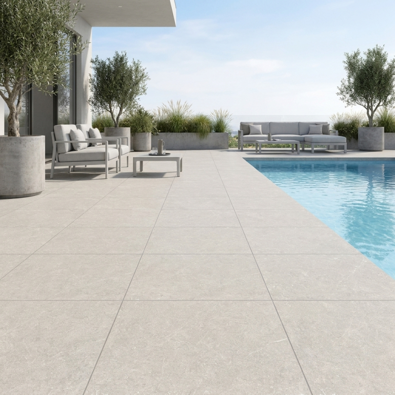 Dalle extérieur Suwon 2.0 ivoire R11 90x90 cm