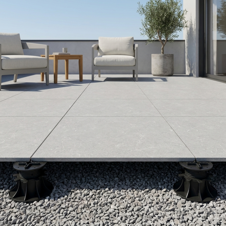 Dalle extérieur Suwon 2.0 perle R11 90x90 cm