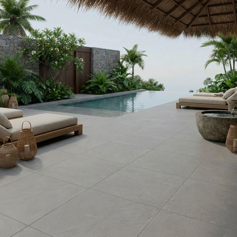 Dalle extérieur Roma 2.0 taupe R11 80x80cm