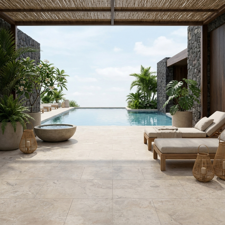 Dalle extérieur Olbia naturel 2.0 R11 60x90 cm