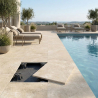 Dalle extérieur Etna 2.0 travertin beige R11 50x100 cm