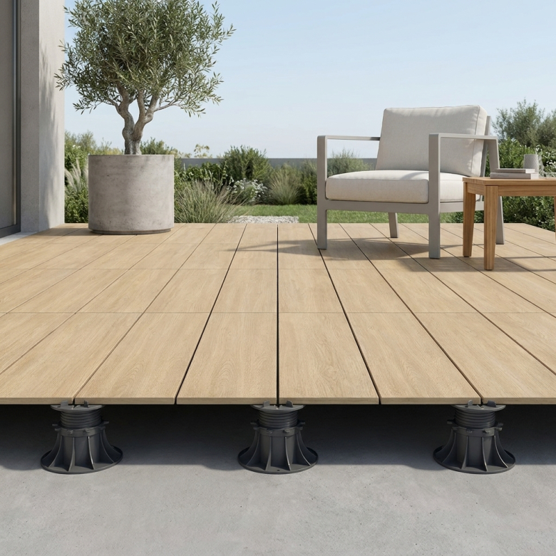 Dalle extérieur effet bois Florès 2.0 érable R11 40*120 cm