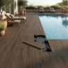 Dalle extérieur effet bois Picéa 2.0 amarone R11 40x120 cm