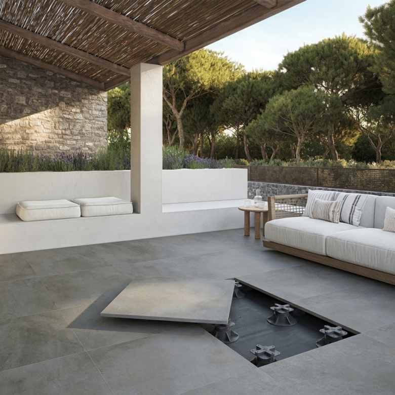 Dalle extérieur Futur 2.0 anthracite R11 60x60 cm
