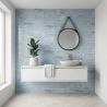 Carrelage mur effet zellige Sahel bleu ciel 30x60 cm