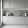 Carrelage mur effet zellige Sahel gris 30x60 cm