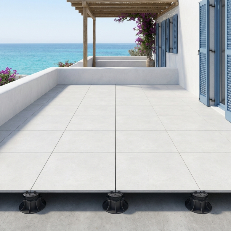 Dalle extérieur Gravi 2.0 blanc R11 60x60 cm