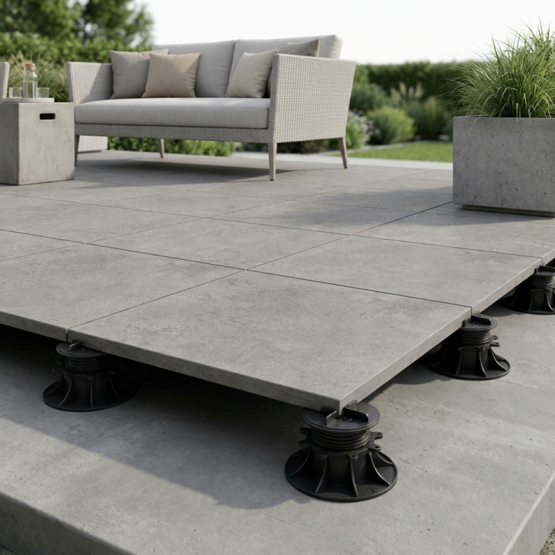 Dalle extérieur Sellwood 2.0 taupe R11 60x60 cm