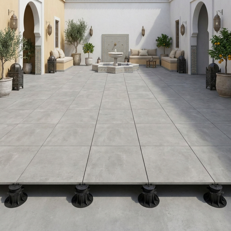 Dalle extérieur Iron 2.0 cement R11 80x80 cm