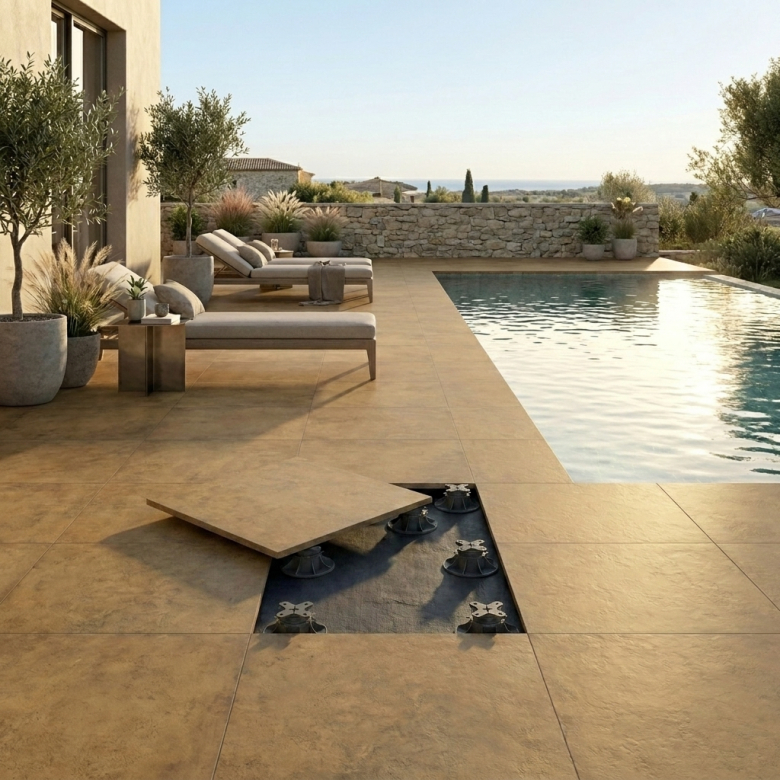 Dalle extérieur Dock 2.0 ocra R11 100x100cm