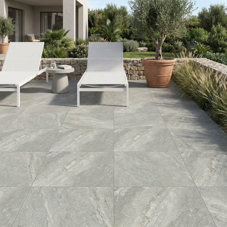 Dalle extérieur Row beige R11 60x60 cm