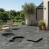 Dalle extérieur Row anthracite R11 80x80 cm