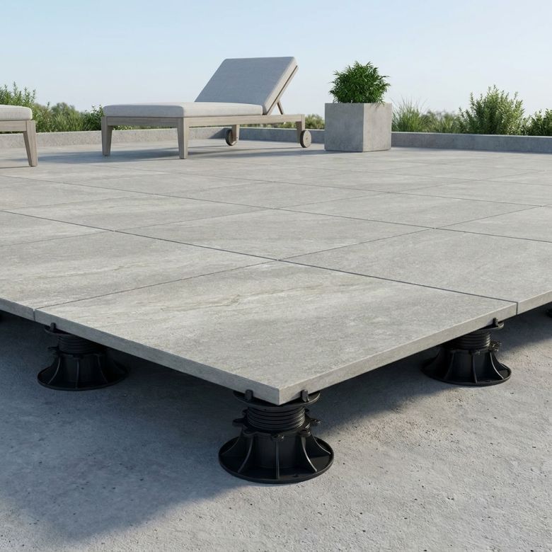 Dalle extérieur Row beige R11 80x80 cm