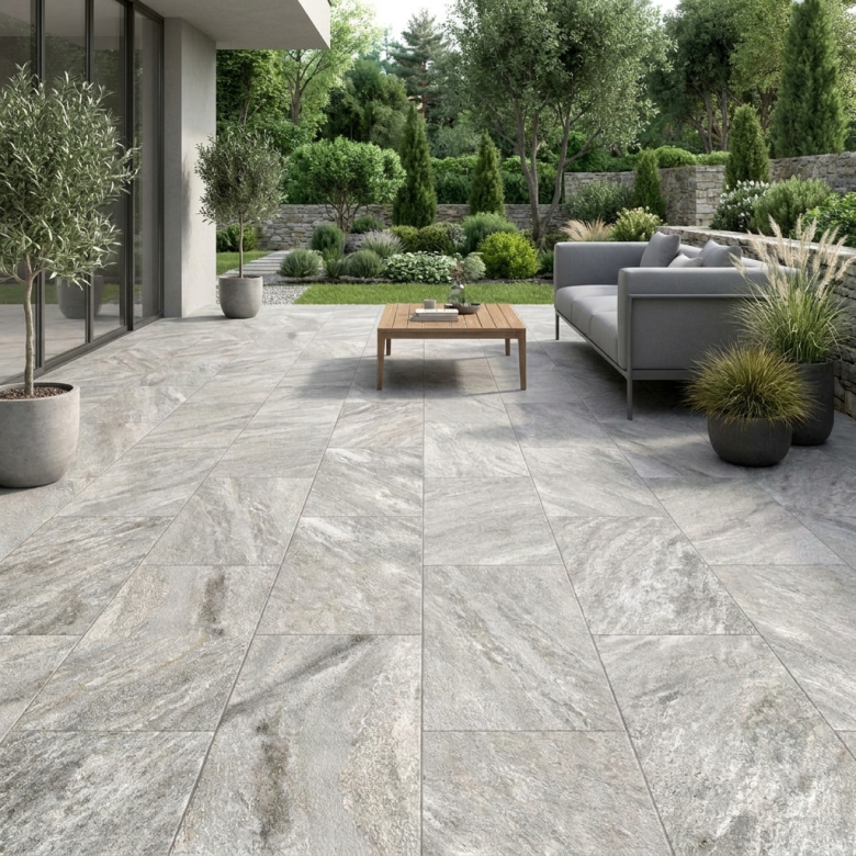 Dalle extérieur effet pierre Minéral 2.0 Grigio R11 60x120 cm