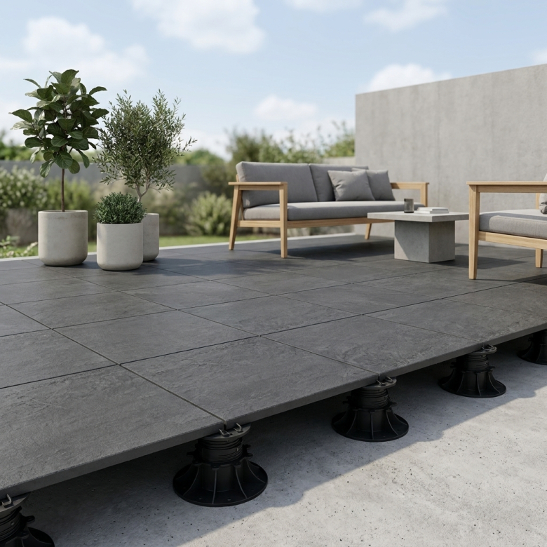 Dalle extérieur Valca 2.0 anthracite R11 60x60 cm