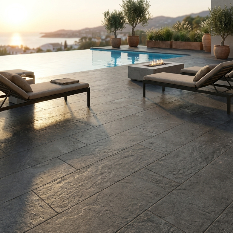 Dalle extérieur Valca 2.0 anthracite R11 60x90 cm