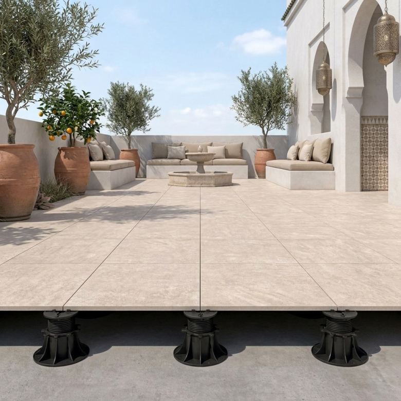 Dalle extérieur Tower beige R11 60x60 cm