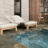 Carrelage sol extérieur effet Pierre de Bali Krabi vert R11 30x60 cm