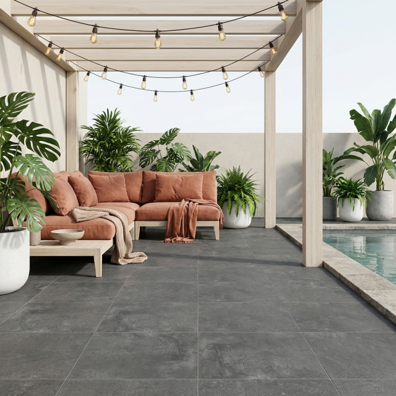 Dalle extérieur Max 2.0 Anthracite R11 60x60 cm