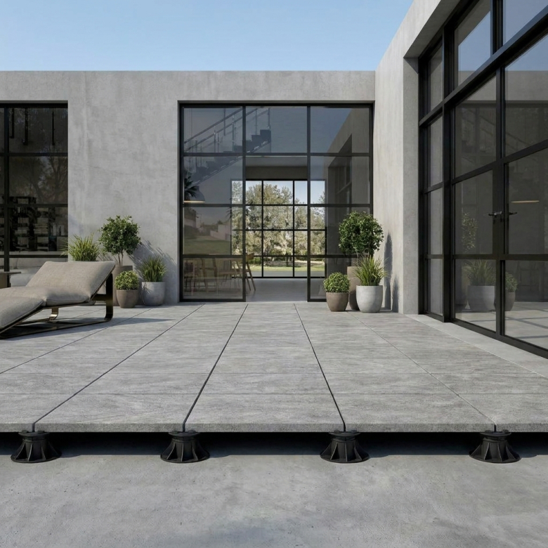 Dalle extérieur Nacre gris 2.0 R11 60x60 cm