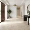 Carrelage sol effet Travertin Tivertino Naturel 100x100 cm