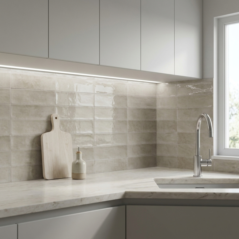 Carrelage mur Antica blanc perlé 10x30 cm