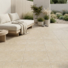 Dalle extérieur effet pierre Auvergnat 2.0 beige R11 60x60 cm