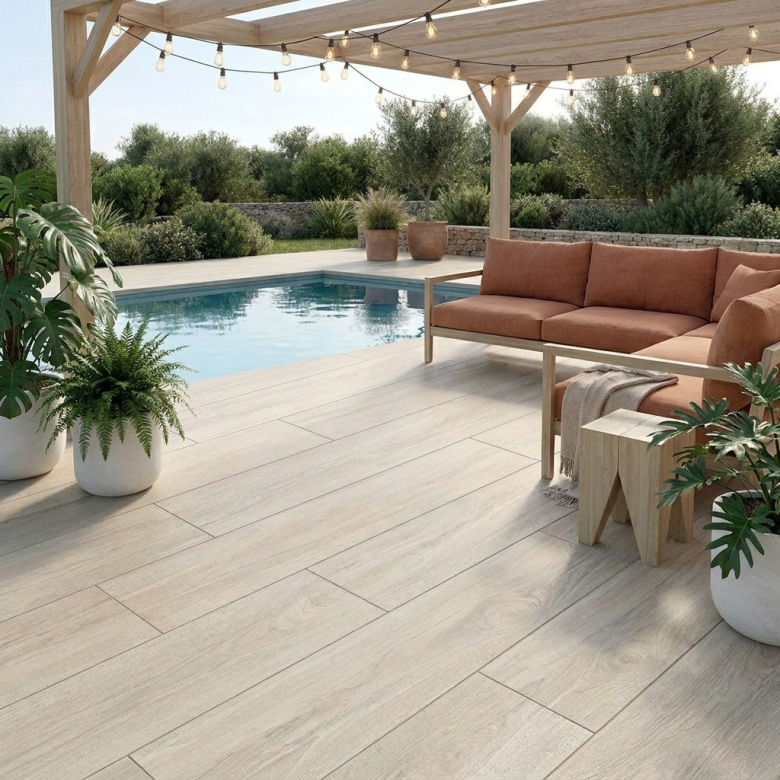 Dalle extérieur effet bois Phuket Arara R11 40*120 cm
