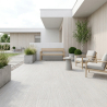 Carrelage sol extérieur effet bois Tree deck white R11 22.5x90 cm