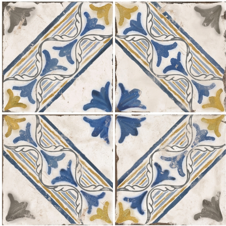 Carrelage sol effet carreaux de ciment Freesia Lina 20x20 cm