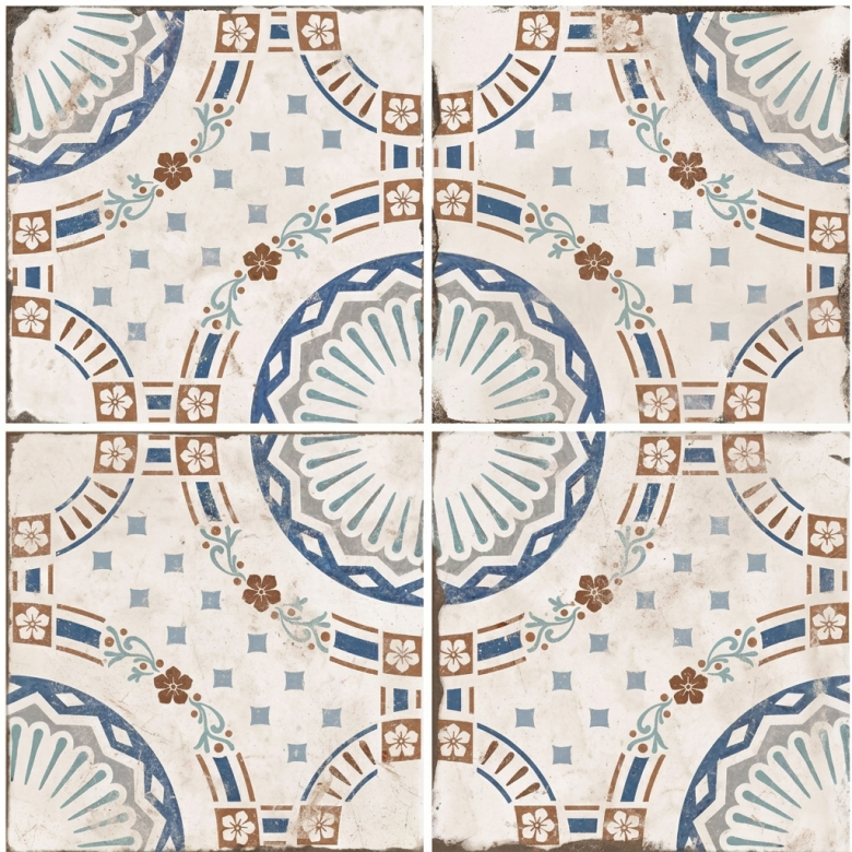 Carrelage sol effet carreaux de ciment Freesia Valeria 20x20 cm