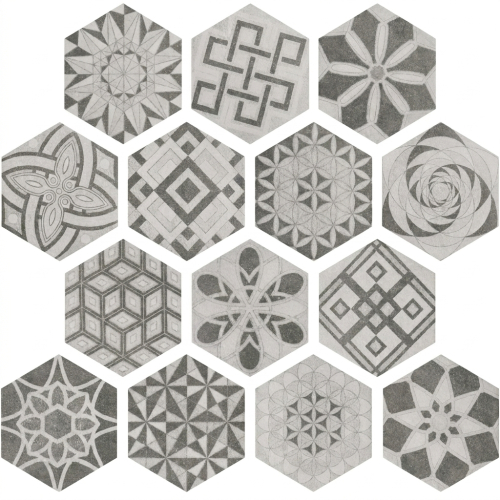 Carrelage sol hexagonal Anubis Latin 20x17,5 cm