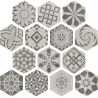 Carrelage sol hexagonal Anubis Latin 20x17,5 cm