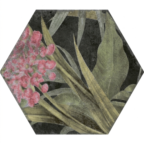 Carrelage sol et mur hexagonal Jungle decors aruba lava 23*27 cm