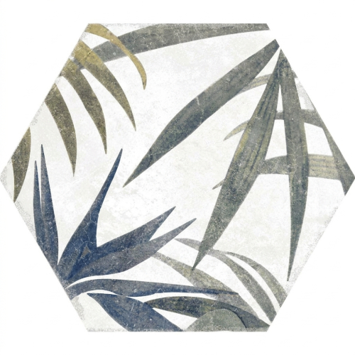 Carrelage sol et mur hexagonal Jungle decors aruba blanco 23*27 cm