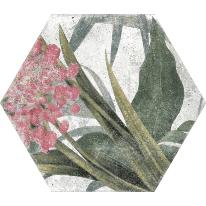 Carrelage sol et mur hexagonal Jungle decors aruba blanco 23*27 cm
