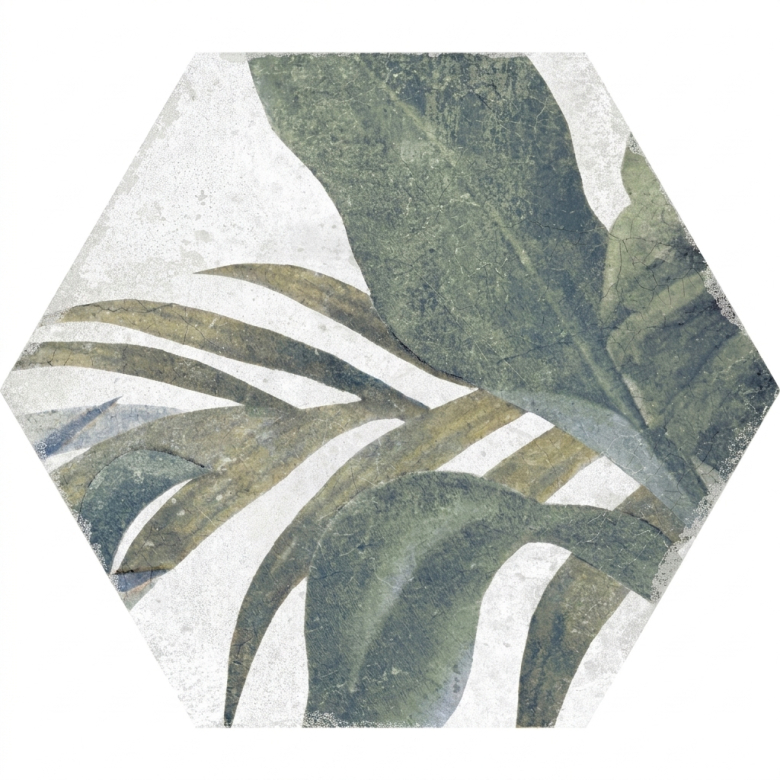 Carrelage sol et mur hexagonal Jungle decors aruba blanco 23*27 cm